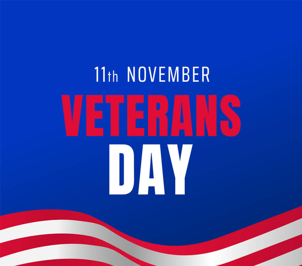 Veterans day beautiful greeting design with blue background. Honoring all who served vector creative illustration - Vecteur, image