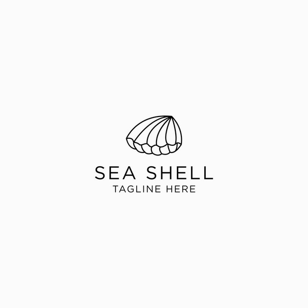 Modello di logo Seashell Design. come icone, illustrazioni e vettori - Vettoriali, immagini