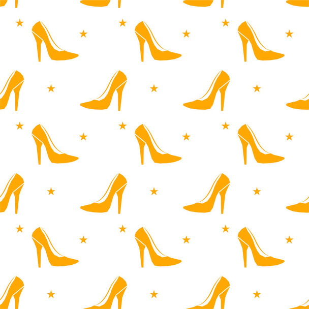 Nahtloses Muster mit farbenfrohen Frauenschuhen, Vector Textur Illustration. - Vektor, Bild