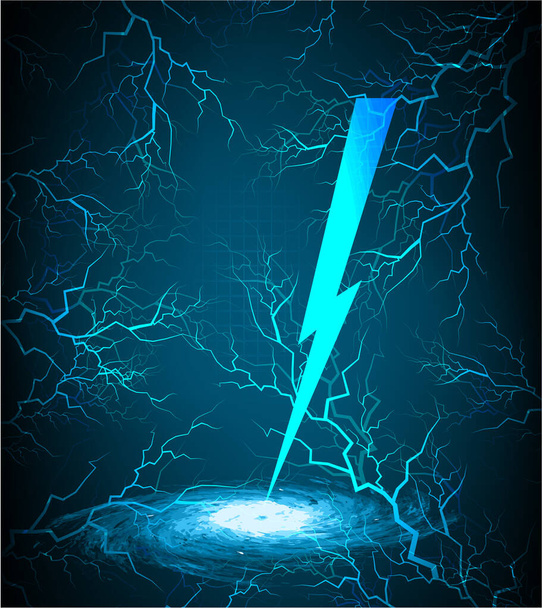 lightning bolt and thunder storm - Вектор,изображение