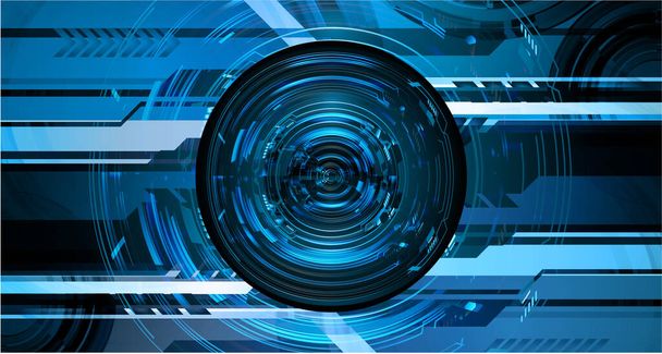 Blue eye cyber circuit future technology concept background - Vector, imagen