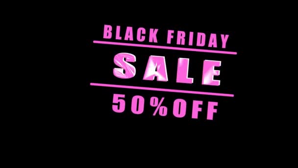Black Friday sale. Sale banner. Neon - Footage, Video