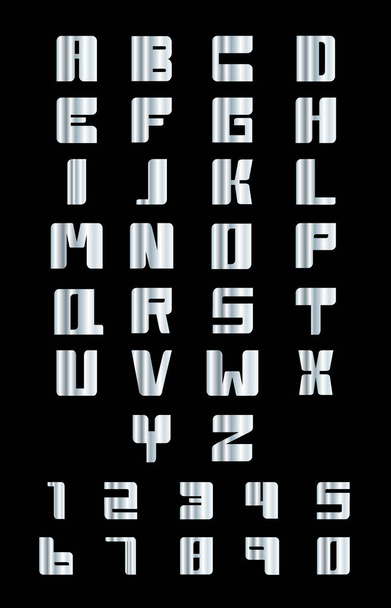 vector font set with black and white geometric letters. eps10 - Διάνυσμα, εικόνα