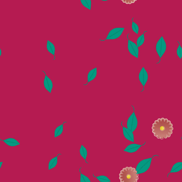 blossom floral background, flowers pattern background, vector illustration - Vector, Image