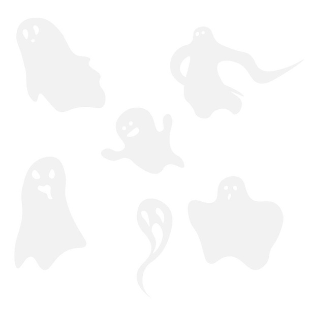 Fantasmas transparentes para ilustração vetorial de Halloween - Foto, Imagem