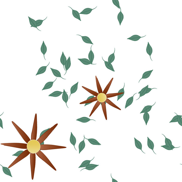 flores florecen fondo de pantalla, vector de ilustración, hermoso fondo botánico - Vector, imagen