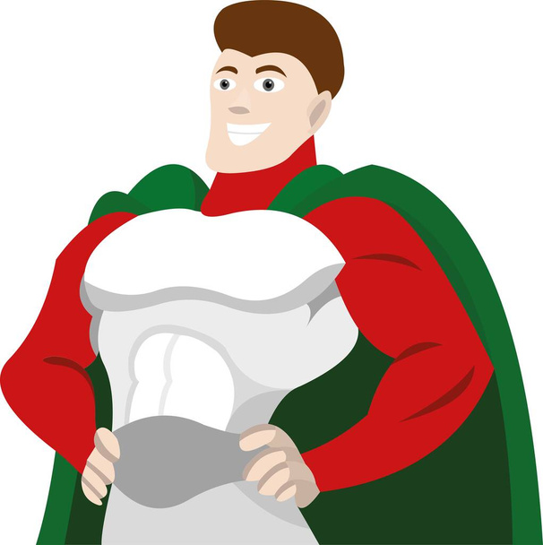 Vector illustratie van emoticon van een superheld - Vector, afbeelding
