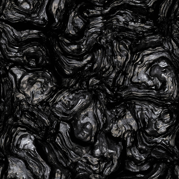 Seamless black obsidian pattern   - Photo, Image