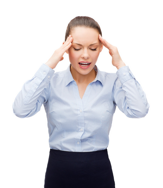 Upset businesswoman having headache - Fotografie, Obrázek
