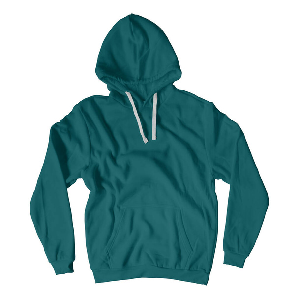 Make your stylish photos and never lost your customer with this Front View Amazing Pullover Hoodie Mockup In Green Eden Color. - Photo, Image
