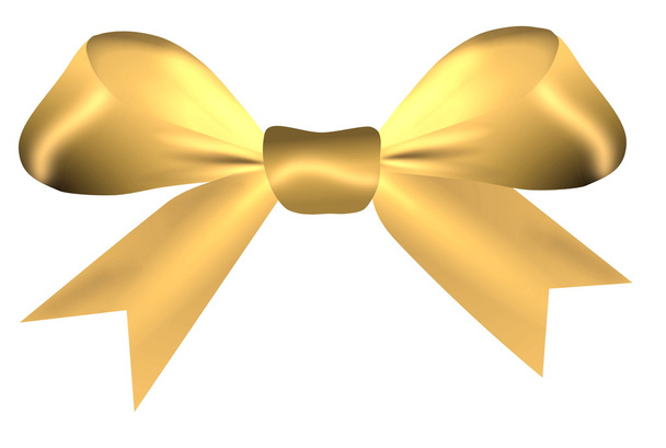 Golden bow isolated on a white background - Photo, Image