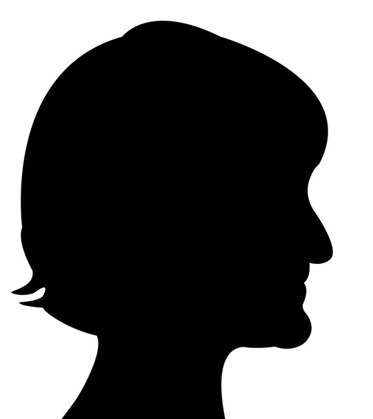 Silueta de cabeza de dama
 - Foto, Imagen
