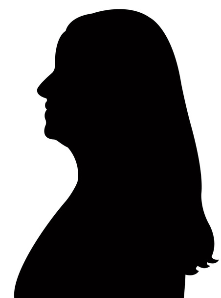 Силуэт женской головы
 - Фото, изображение