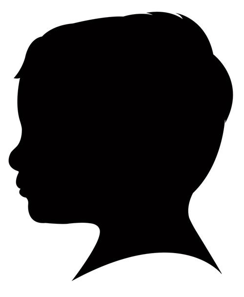 Boy head silhouette - Photo, Image