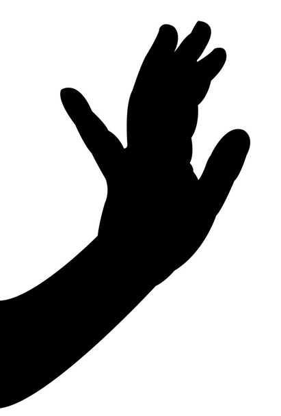 hand silhouet - Foto, afbeelding