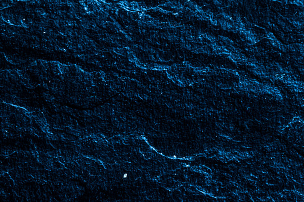 Blauwe steen textuur als abstracte achtergrond, design materiaal en getextureerd oppervlak - Foto, afbeelding