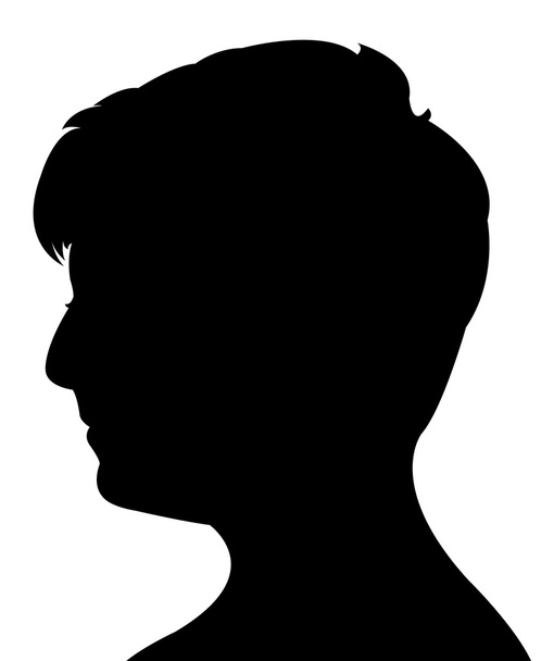 ein Junge Kopf Silhouette - Foto, Bild
