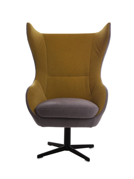 Comfortable armchair isolated on white. Interior element - Фото, зображення