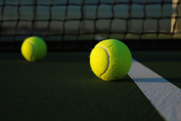 Tennis balls on the court - Photo, Image