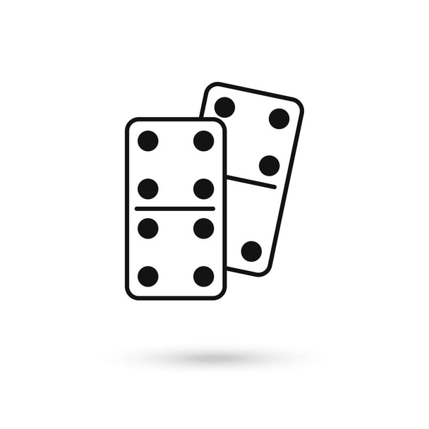 Domino dice vector icon. Flat sign for mobile concept and web design. Dominoes game icon. Symbol, logo illustration. Vector graphics - Vector, Image