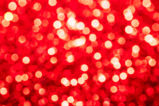 Red lights abstract bokeh background. Chrismas or valentine's day lights bokeh. - Photo, Image