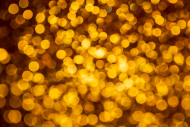 Golden lights abstract bokeh background. Chrismas lights bokeh. - Foto, Imagem