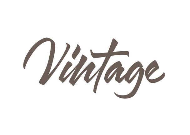 Vintage vector lettering. Handwritten text label. Freehand typography design - Vektor, Bild