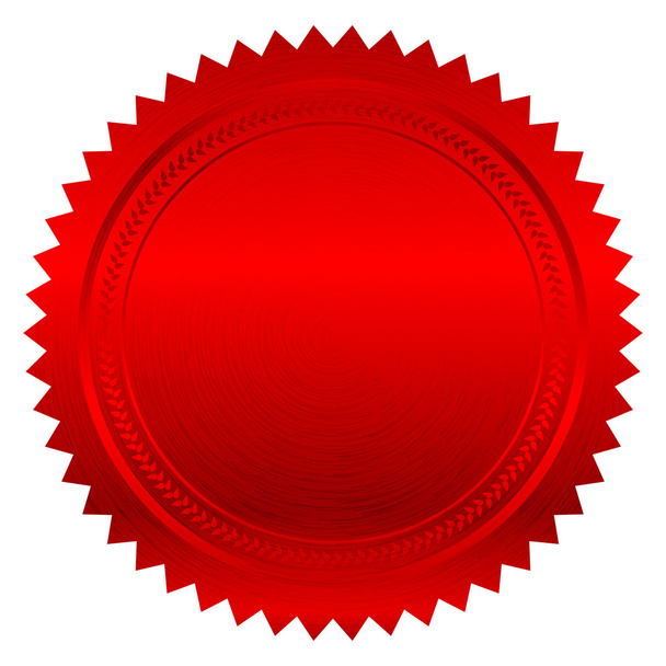 Vector illustration of red seal - Vektor, obrázek