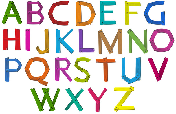 Litery alfabetu - Wektor, obraz