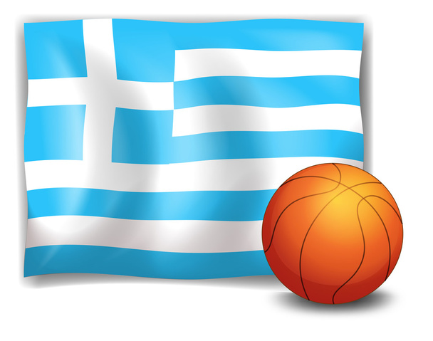 Le drapeau de la Grèce au dos d'une balle
 - Vecteur, image