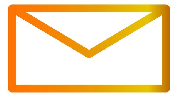 yellow envelope with a letter - ベクター画像
