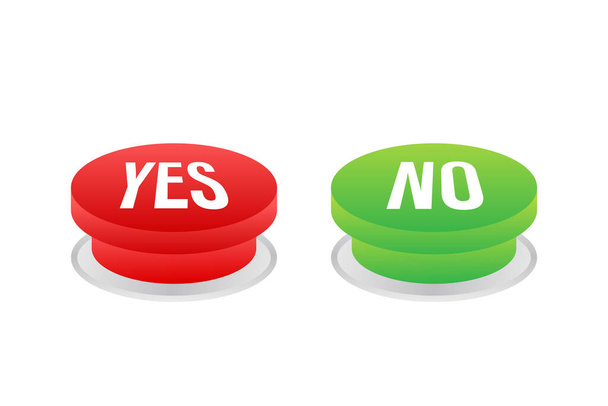 Yes and No button. Feedback concept. Positive feedback concept. Choice button icon. Vector stock illustration. - Vector, Image