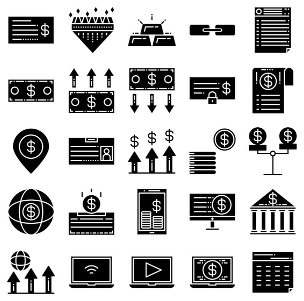 business and finance icons set. vector illustration - Wektor, obraz