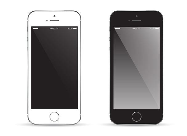 teléfonos móviles con pantalla en similar a iphone
 - Vector, imagen