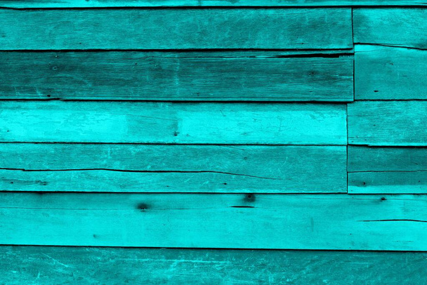 Cyan Teal wood plank texture, abstract background, idea graphic design for web design or banner  - Фото, зображення