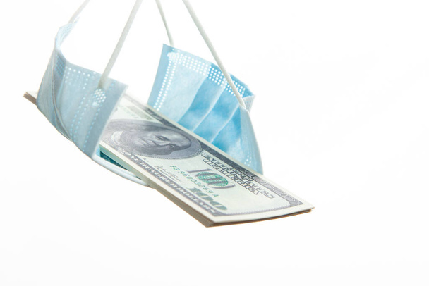 image of money mask white background  - Фото, зображення