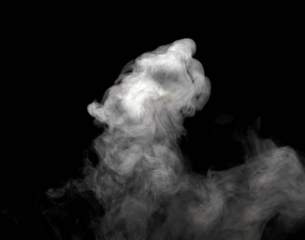 Polvo abstracto o efecto de humo aislado sobre fondo negro - Foto, Imagen