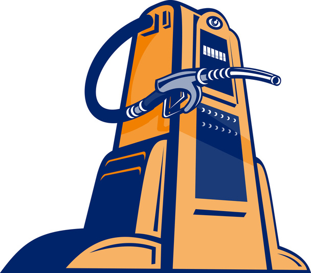 retro benzyny pompy stacji benzynowej dyszy - Zdjęcie, obraz