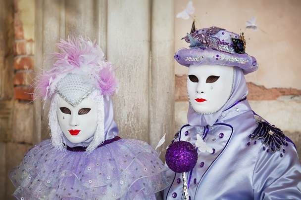 Venedik 'te Karnaval Maskesi - Venedik Kostümü - Fotoğraf, Görsel