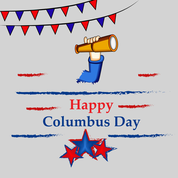 illustration of elements of Columbus Day Background - Vector, Image