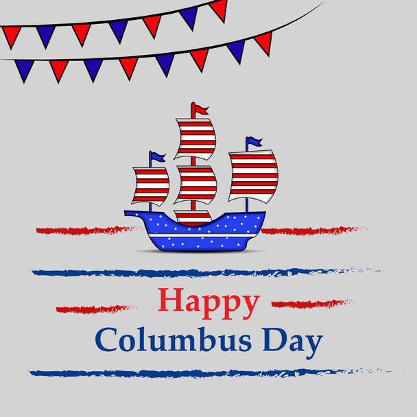illustration des éléments de Columbus Day Contexte - Vecteur, image