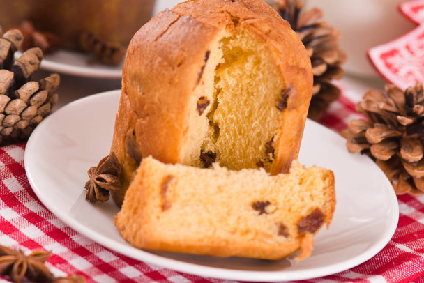Panettone, italian christmas cake.  - Photo, Image
