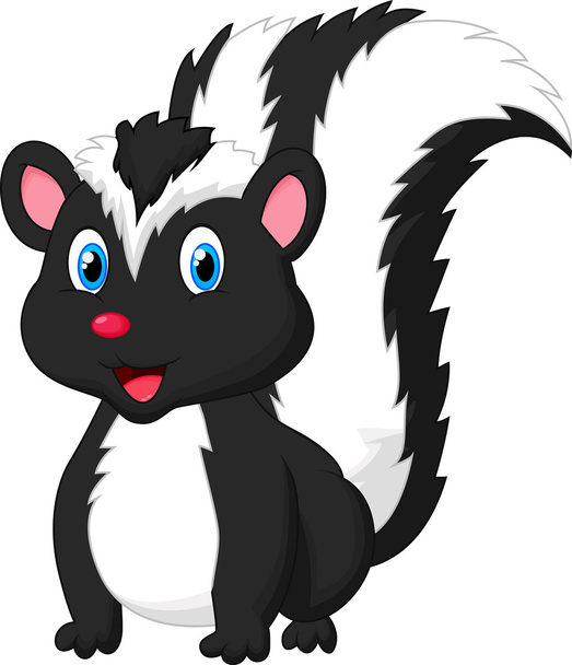 Cute skunk cartoon - Διάνυσμα, εικόνα