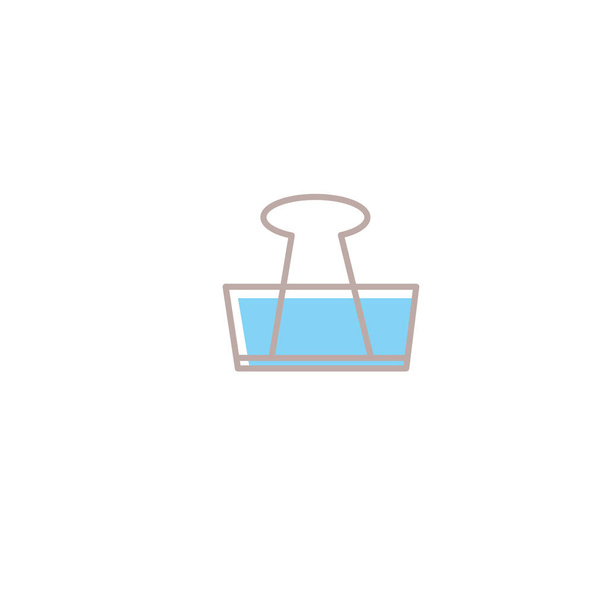 Papeterie-Symbol Illustration der Clipper mit farbigen Umrissen Design-Vektor - Vektor, Bild