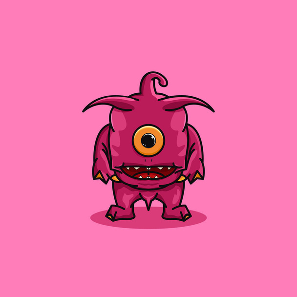 Niedliche Cartoon Monster Design Vektor  - Vektor, Bild