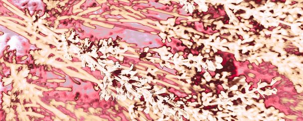 Бурая Флора Декорации. Розовый лесной всплеск. Пурпурный женский узор. Бежевая художественная текстура. Фиолетовый ботанический отпечаток. Элемент весенней пастели. Белая абстрактная шаль. - Фото, изображение