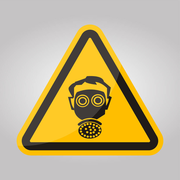 Symbol Atemschutzmaske tragen Zeichen Isolate auf weißem Hintergrund, Vector Illustration EPS.10  - Vektor, Bild