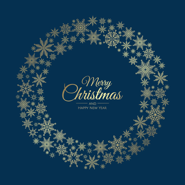 Merry Christmas Abstract Card with snowflake. Xmas sale, holiday web banner. - Vector, afbeelding