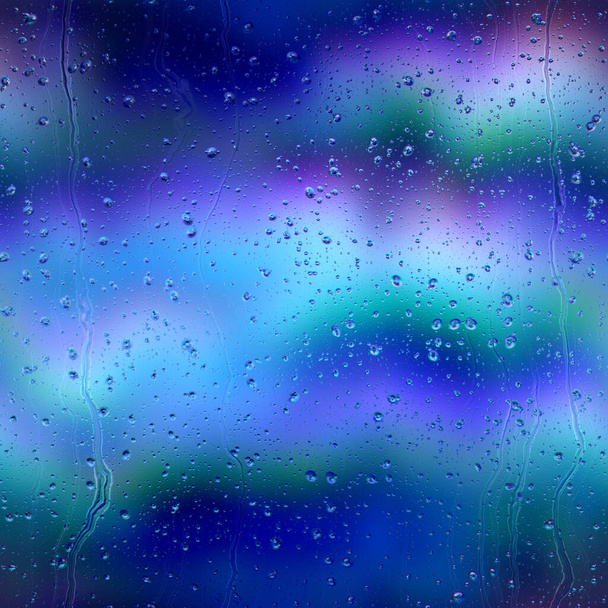Kusursuz yağmur damlası su Bulanık üzerinde tekrar desen - Fotoğraf, Görsel