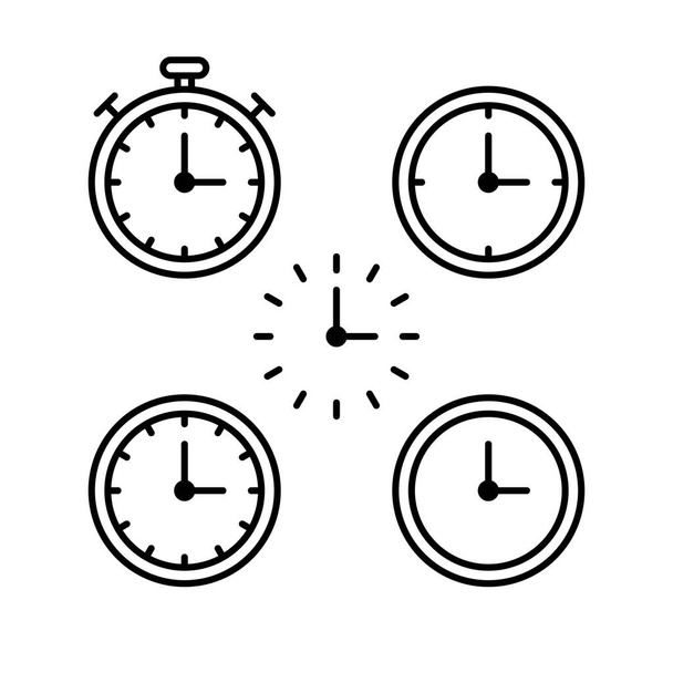 Годинник порожній, ізольований на білому тлі. Набір для дизайну годинників
 - Вектор, зображення